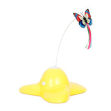 Cat Toys Funny Exercise Electric Flutter Rotating Kitten Toys Cat Chasing Teaser Interactive Flutter Bug Cat Butterfly Toy