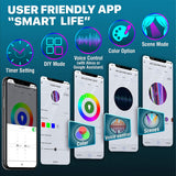 RGB Corner Floor Lamp Modern Simple WiFi App Control Light with Remote Control Atmosphere Lamp Indoor Standing Light Dropship