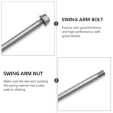 1 Set Swing Arm Bolt Practical Durable Sturdy Swing Arm Bolt Nut Kit Rear Arm Mounting Bolt Swing Arm Bolt