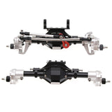 Front &amp; Rear CNC Metal Portal Portal Axle Kit for Axial SCX10 II 90046 90047 313mm Wheelbase 1/10 RC Car Upgrade Parts