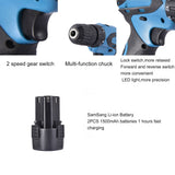 12V Electric Screwdriver 30NM Wireless Drill With Led Light Portable Battery Nail Drill Machine Garden Carpentry Power Tool Set