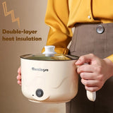 220V Mini Multifunction Non-stick Pan Electric Cooking Pot Household  Hot Pot Single/Double Layer Electric Rice Cooker Machine