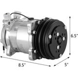 VEVOR Auto AC Compressors&amp;Cluth Air conditioning SD508 Sanden Style V-Belt 2 Groove Pulley for Jeep Wrangler 1985-1990 CO 9285C