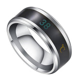Smart Sensor Temperature Ring Modern Real-time Intelligent Temperature Test Finger Rings Thermometer Women Men Jewelry Gifts