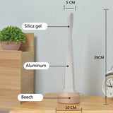 Smart Wooden Led Night Light Table Lamps Modern White Bedside Creative USB for Bedroom Living Room Decor Night Lamp Wooden Base