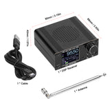 DSP Receiver Frequency and Amplitude Modulation Modes Adjustable Digital Display with Bandwidth Volumes Step Frequency