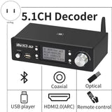 HD920PRO 5.1CH HD Audio Decoder Bluetooth 5.0 Reciever Dolby Atmos DTS AC3 4K 3D Converter SPDIF ARC PCUSB DAC