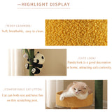 Sisal Cat Scratch Post Bamboo-typed Cat Climbing Frame with Panda Solid Wood Climbing Tree Toys Activity Furniture Protector