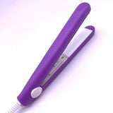 Portable Hair culer A mini hair iron pink corrugated plate electric curling  curl modelling tools