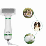 2 in 1 Portable Dog Dryer Pet Hair Dryer And Fur Comb Brush Dog Cat Grooming Dryer Adjustable Temperature Wind Speed Pet Brush