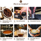 Coffee Distributor And Tamper/Leveler,Dual Head Coffee Leveler,Adjustable Depth Espresso Hand Tamper