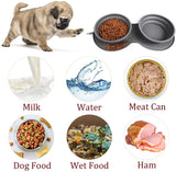 Collapsible Pet Bowl Portable Slow Feeder Dog Bowl Foldable Silicone Cat Food Water Bowl Double Mat Outdoor Travel Pet Supplies
