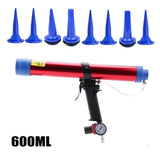 Air Press Tool Pneumatic Glass Glue High Quality Red Color 600ml Size Aluminum Alloy Material Caulking Guns Set