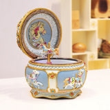 Luminous Carousel Music Box Colorful Light Merry-go-round Wind-up Musical Rotating Horse Christmas Gift Girlfriend Kids  Wife