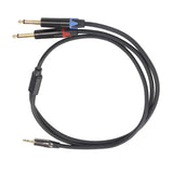 3.5mm 1/8 Inch Male to Dual 6.35mm 1/4 Inch TS Male Cable Stereo 1/4 to 1/8 Cable for Amplifier Mixer 1m/2m Optional