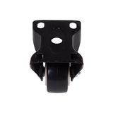 4Pcs 1.5 Inch Dia Heavy Duty 200KG Black Polyurethane Fixed Castor Wheels Trolley Furniture Caster
