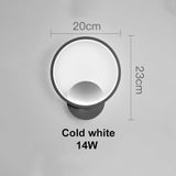 Hot selling led wall lamp indoor black and white wall lamp simple art mural indoor home decoration modern bedside wall lamp