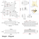 Prewired 3-ply Pickguard Scratchplate SSH for Fender ST Stratocaster Guitar Parts Accessories