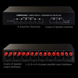 6 in 2 Out Power Amplifier Switcher/Loudspeaker Switch Distribute Device/Compare Device 300W Without Consumption