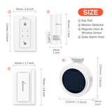 Security Alarm System GPRS Solar Home Alarm GSM App Remote Control Call Alert Door Window Sensor Infrared Detector for RV Home
