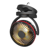 Mini Desk Fan 360 Degree Rotation 4 Speeds Adjustable Portable USB Table Fan Clip-on Type Rechargeable Cooling