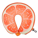 Fruit U Shaped Travel Pillow Nanoparticles Neck Pillow Watermelon Lemon Kiwi Orange Car Pillows Soft Cushion Home Textile