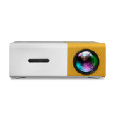 YG300 Professional Mini Projector Full HD1080P Home Theater LED Projector LCD Video Media Player Projector Yellow &amp; White