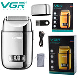 VGR cordless barber hair electric shaver for men beard body hair trimmer rechargeable razor bald head fade shaving machine