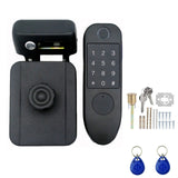 Smart Access Control Fingerprint Password Card Key Wiring Electric Anti-Theft 375KHz Door Lock For Home Apartment Safety Lock