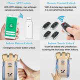 Wafu HF-010 Wifi APP Smart Lock Wireless Electronic Door Phone Control Invisible Remote Indoor Touch Locks