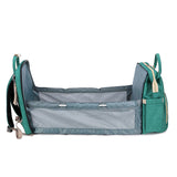 2 in 1 Multifunctional Baby Diaper Bag Backpack Portable Travel Backpack Baby Bed Nest Waterproof Nappy Stroller Bag for Outdoor