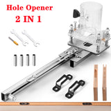 Trimming Machine  Connector Slotter Wardrobe Invisible Fastener Hinge Hole Opener Mold Trimmer Woodworking Tools Kit  2 IN 1