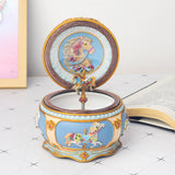 Luminous Carousel Music Box Colorful Light Merry-go-round Wind-up Musical Rotating Horse Christmas Gift Girlfriend Kids  Wife