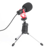 Wired Omnidirectional Microphone Condenser Recording Microfone Ultra-wide USB Recording Karaoke Vocal Mic with Tripod