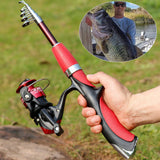 Fishing Rod And Reel Set Casting Fishing Rods Carbon  Ultra Light Rod With Mini Spinning Reels Fishing Tackle Set