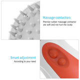 Electric Head Massaging Brush Waterproof Portable ELectric Hand HeldHair Scalp Scrubber Stress Relieve Comb Prevent Hair Loss