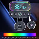 Wireless AUX Out Car Radio Modulator FM Transmitter Bluetooth Hands Free Kit MP3 Player with PD18W Type C USB Charger