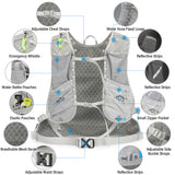 12L Ultralight Cycling Hydration Backpack Lightweight Riding Vest Pack Backpack for Outdoor Running Camping Hike Mountaineering