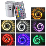 Colorful RGB Spiral Hole Wall Lamp Surface Install LED Light Luminaire Lighting