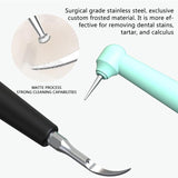 Household Electric Dental Calculus Remover Plaque Remover Tool Kit with Replacement Heads Mouth Mirror Personal Care