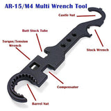 AR15/M4 Wrench Field Multi-Function Wrench AR Outdoor Heavy Duty Multi Combo Purpose Powder Coated Steel Wrench Hunting Tools