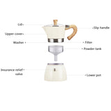 Moka Pot Hand Brewed Coffee Pot Household Italian Espresso Coffee Machine Espresso Bottom Filter Pot High Pressure Extraction