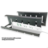 2Pcs Large Capacity Desk Cable Management No Punching Cable Storage Rack For Storing Multiple Sockets And Power Supplies