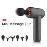 Electric Massager Muscle Massage Gun Muscle Stimulator Vibrating Back Neck Massager with 6 Heads Body Slimming Relief Pain Relax
