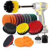 Universal Drillbrush Scrub Pads 22pcs Power Scrubber Cleaning kitchen Kit Purpose Cleaner Scrubbing Drill for Pool  Boat Home
