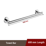 Bathroom Hardware Set Stainless Steel  Mirror Round Towel Bar Toilet Paper Holder Towel Ring Robe Hook