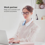 Mini Neck Fan Portable Bladeless Fan USB Rechargeable Leafless Hanging Fans Air Cooler Cooling Wearable Neckband Fans