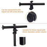 Camera Tripod Boom Arm,Rotatable Tripod Extender for Studio Outdoor Macro Over Head Shooting,25mm Tube,32cm Length