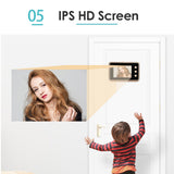 Vision HD Camera Outdoor Door Bell Digital Video Doorbell Camera Wireless Door Peephole Viewer Outdoor Door Eye