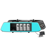 7 inch touch dual recording HD 1080P rearview mirror dual recording driving recorder with starlight night vision 2.5D mirror